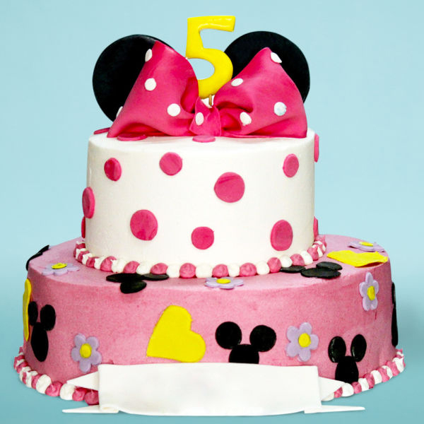 Minnie Mouse 2 tier Cake