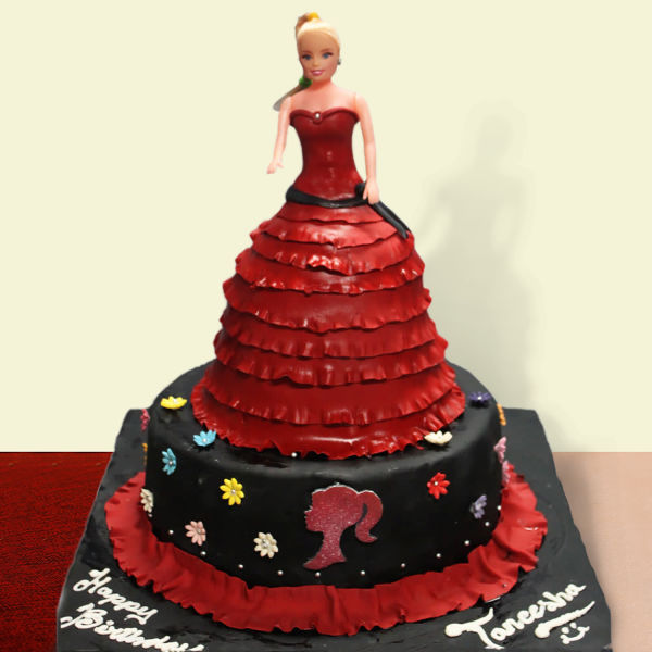 Doll Red n Black Cake