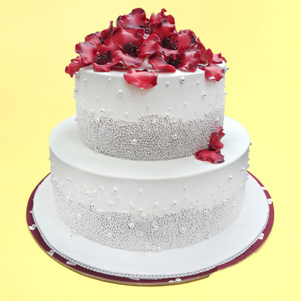 The Floral Chip Wedding Cake